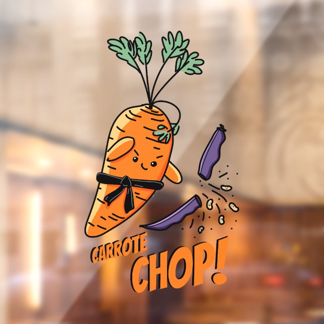 Carrote Chop! pun Window Cling (Sheet 2)