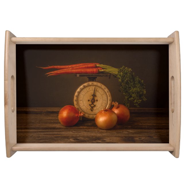 Carrots and Onion Still Life Serving Tray (Front)