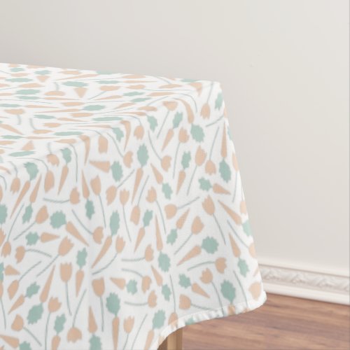 Carrots and Tulips Spring Tablecloth