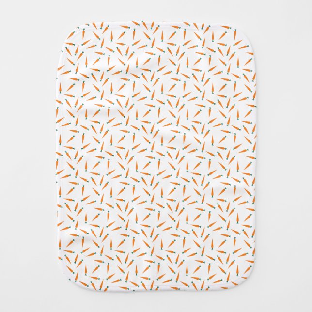 Carrots! Baby Burp Cloth (Front)