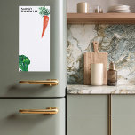Carrots Broccoli Watercolor Custom Shopping List Magnetic Notepad<br><div class="desc">Make your shopping lists in style with this customizable grocery shopping notepad. Change the text to suit your needs. Check my shop for more!</div>