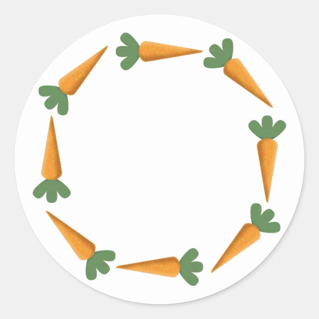 Carrots Classic Round Sticker (Front)