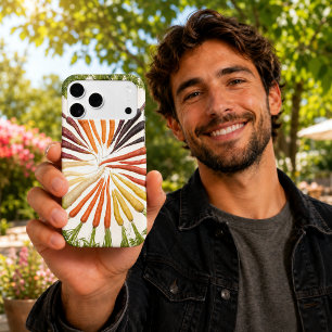 Carrots Colorful Rainbow Pattern Garden iPhone 17 Pro Max Case