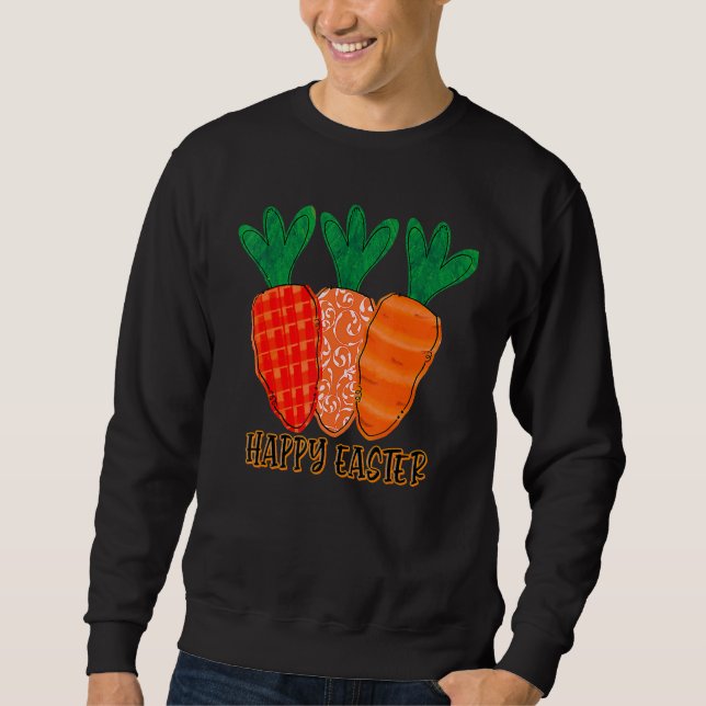 Carrots For The Easter Bunny Spring Rabbit Carrot Sweatshirt (Front)