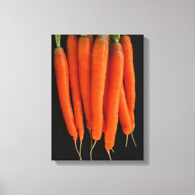 Carrots from our garden canvas print (Front)