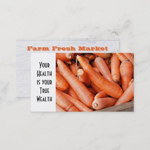 Carrots In Wooden Crate Business Card