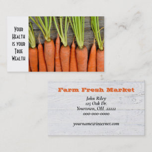 Carrots On Barnwood Business Card