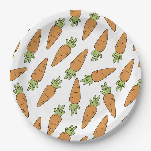 Carrots Paper Plates (Front)