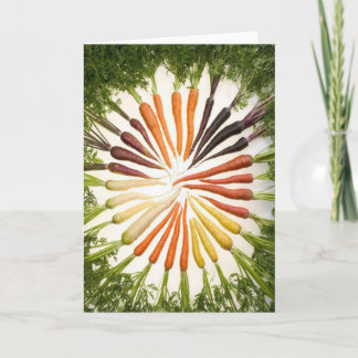 Carrots Photo Rainbow Colors Circle Pattern Veggie Card