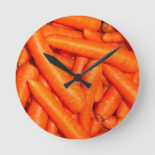 CARROTS ROUND CLOCK