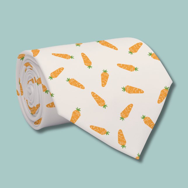 Carrots Vegetable pattern Neck Tie (Carrot pattern tie )