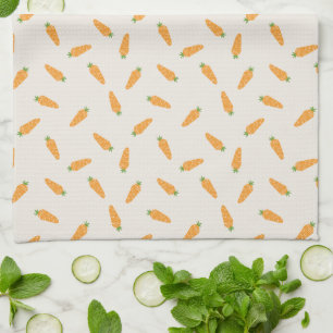 Carrots Vegetables pattern personalized Kitchen Towel