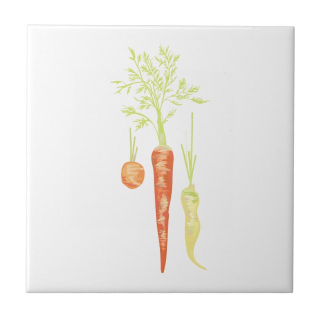 Carrots Veggies Ceramic Tile (Front)