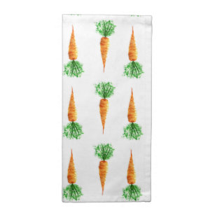 Carrots Cocktail Napkins - Carrot by nina_leth Kitchen  Garden Vegetables Healthy Cooking Vegan  Cloth Napkins by Spoonflower Set of 4