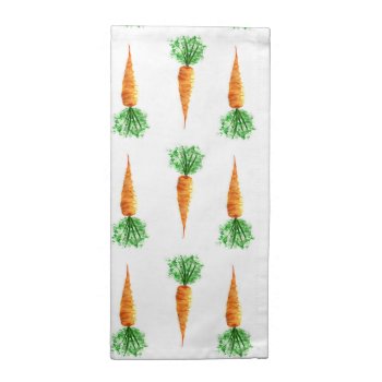 Carrots Watercolor Pattern Cloth Napkin by SovaHug at Zazzle