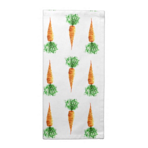 Carrots watercolor pattern cloth napkin