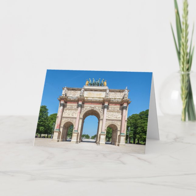 Carrousel Arch of Triumph in Paris, France Card (Front)