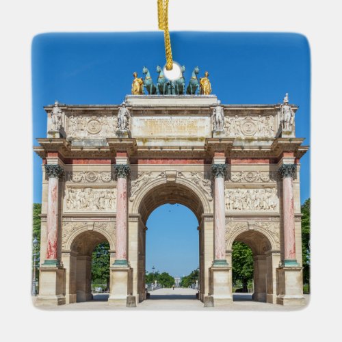 Carrousel Arch of Triumph in Paris France Ceramic Ornament