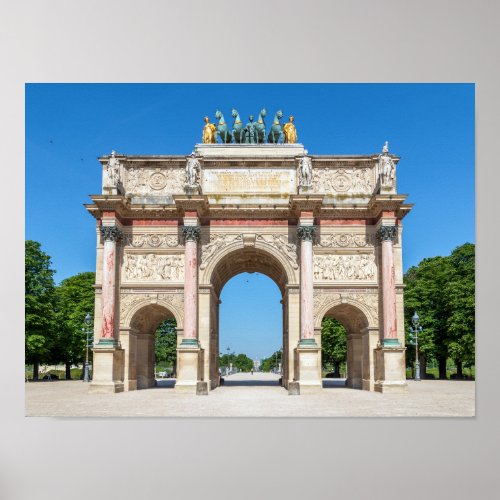 Carrousel Arch of Triumph in Paris France Poster