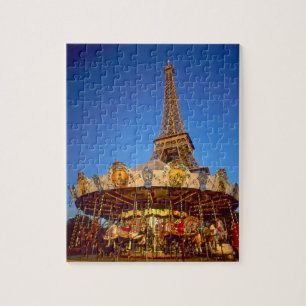 Carrousel, Eiffel Tower, Paris, France Jigsaw Puzzle