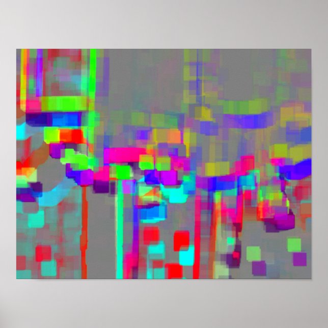 "Carrousel"  Geometric Art Poster (Front)