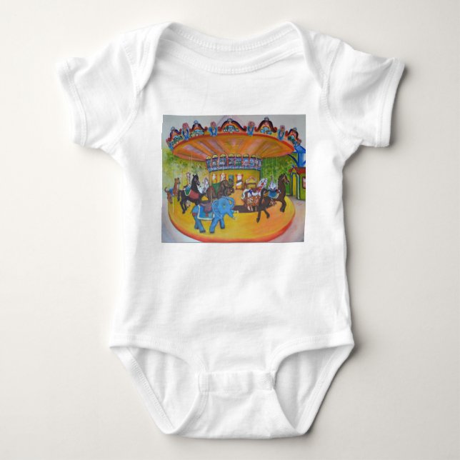 Carrousel Ride Baby Bodysuit (Front)