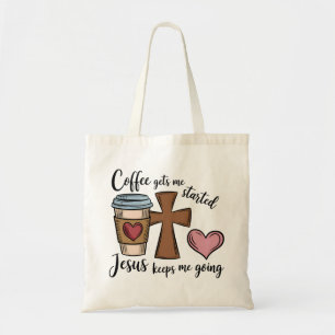 Carry Faith and Caffeine: Coffee & Jesus Tote Bag