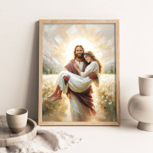 Carry Her Home, Modern Christian Art, Jesus Heals  Poster