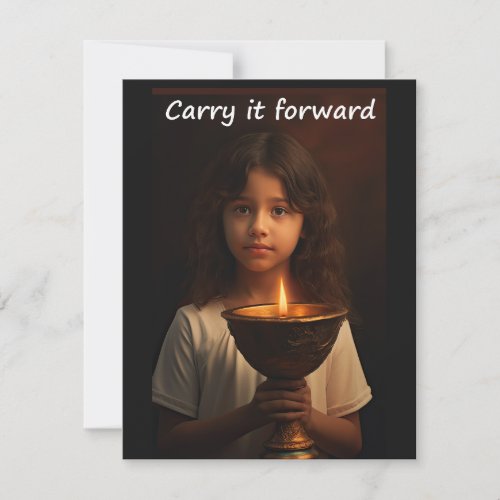 Carry It Forward Flaming Chalice Note Card