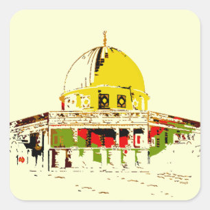 Carry Jerusalem’s Spirit: Dome of the Rock Square Sticker