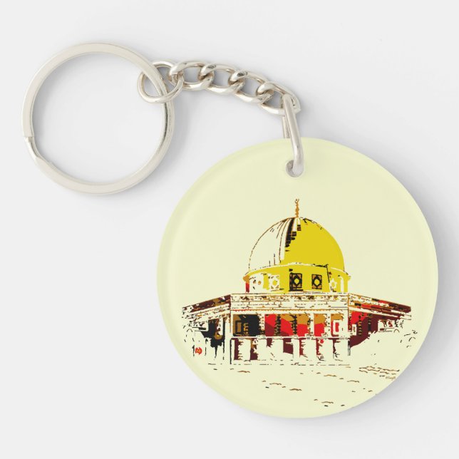 Carry Jerusalem with You: Dome of the Rock Travel Keychain (Front)