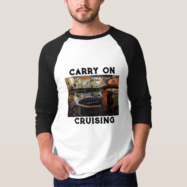 Carry on Cruising T-Shirt. Black, red or blue. T-Shirt (Front)