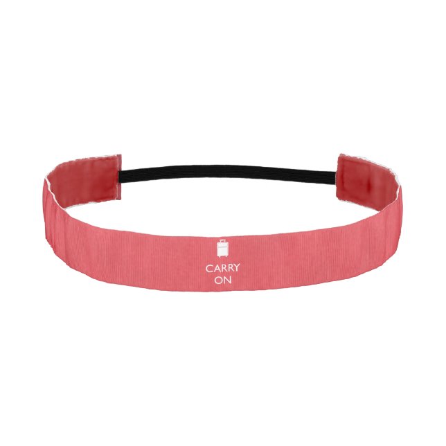 CARRY ON - Luggage - Funny Red Athletic Headband (Front)