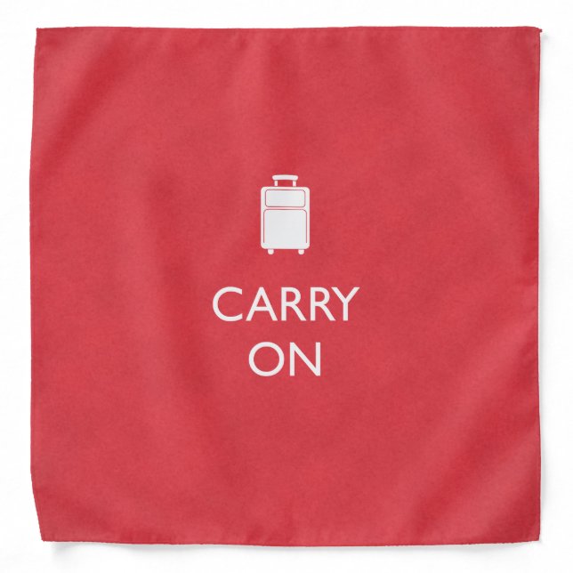 Carry On Luggage Funny Red Bandana (Front)