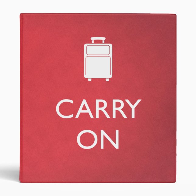 CARRY ON - Luggage - Funny Red Binder (Front)