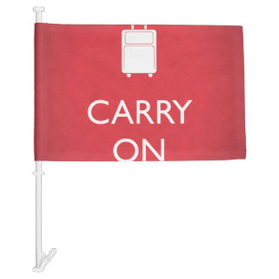 CARRY ON - Luggage - Funny Red Car Flag