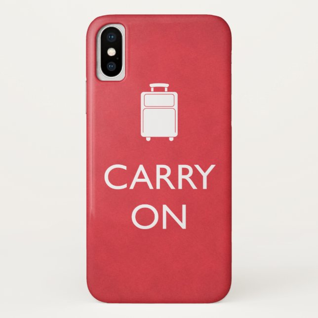 CARRY ON - Luggage - Funny Red Case-Mate iPhone Case (Back)
