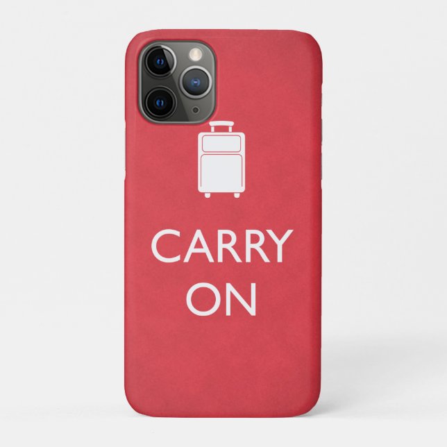 CARRY ON - Luggage - Funny Red Case-Mate iPhone Case (Back)