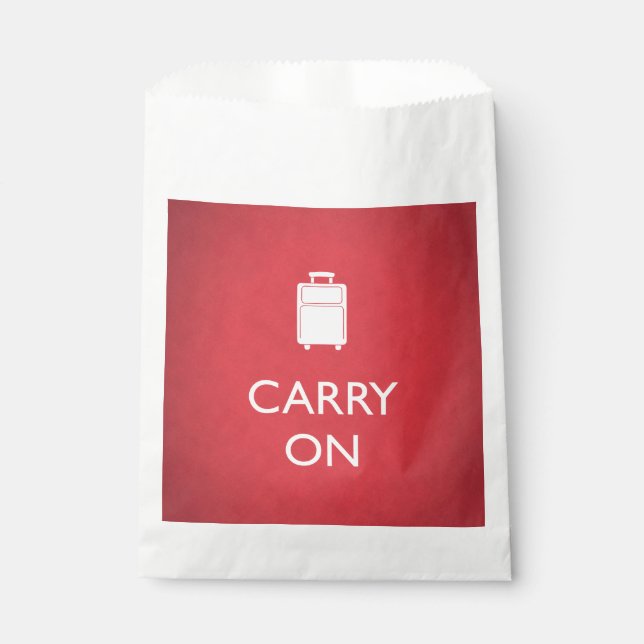 CARRY ON - Luggage - Funny Red Favor Bag (Front)