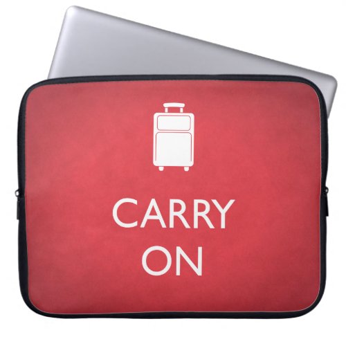 CARRY ON _ Luggage _ Funny Red Laptop Sleeve