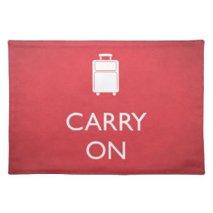 CARRY ON - Luggage - Funny Red Placemat