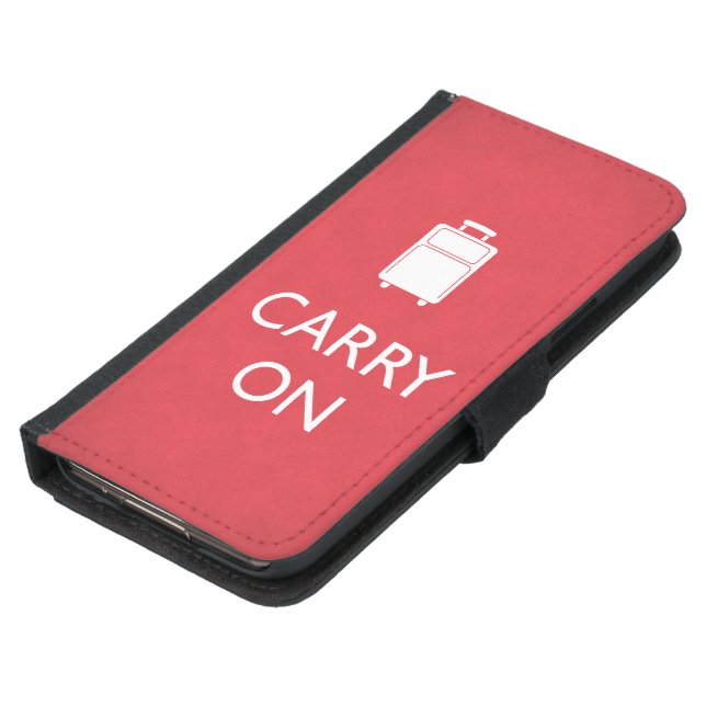 CARRY ON - Luggage - Funny Red Samsung Galaxy Wallet Case (Bottom)