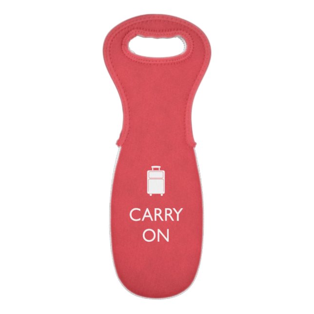 CARRY ON - Luggage - Funny Red Wine Bag (Front Flat)