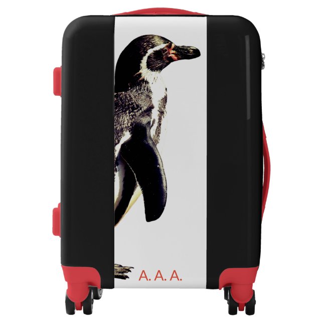 Carry On, LUGGAGE: PENGUIN WITH MONOGRAM Luggage (Front)