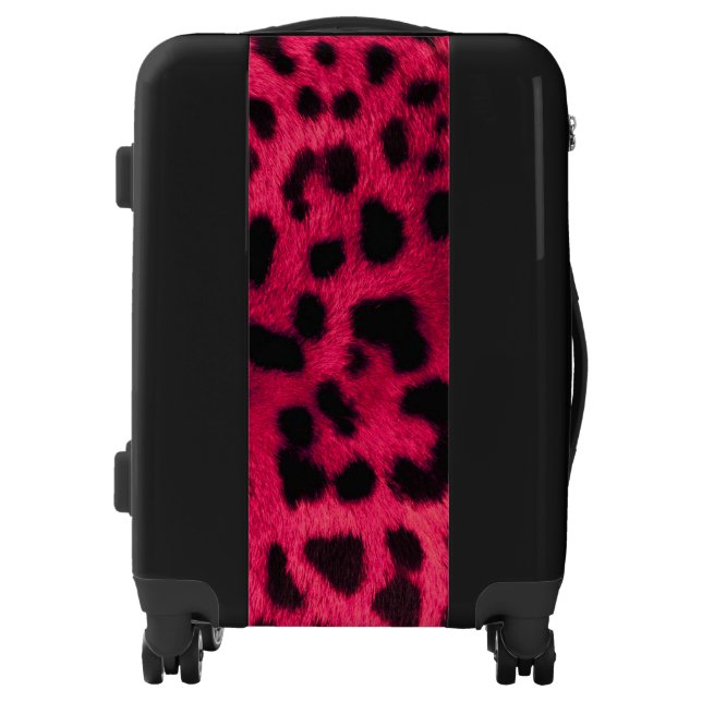 Carry On Luggage Suitcase/Leopard Print (Front)