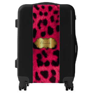 Carry On Luggage Suitcase/Leopard Print