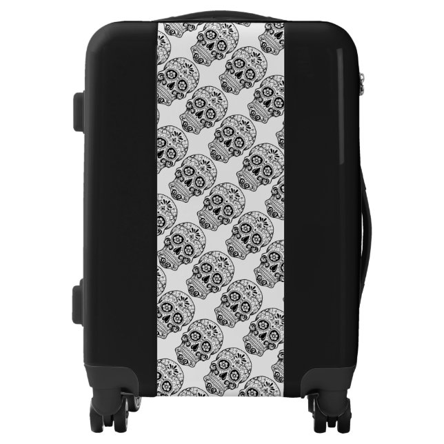 Carry On Luggage Suitcase/Skulls (Front)