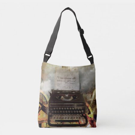 Carry On Steampunk Shakespeare Quote Bag