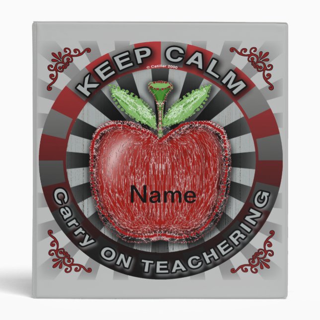 Carry On Teacher Apple binder (Front)