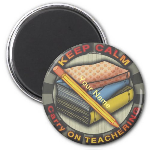 Carry On Teachering Books custom name magnet